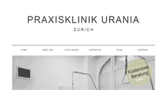 Desktop Screenshot of praxisklinik-urania.ch
