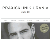 Tablet Screenshot of praxisklinik-urania.ch